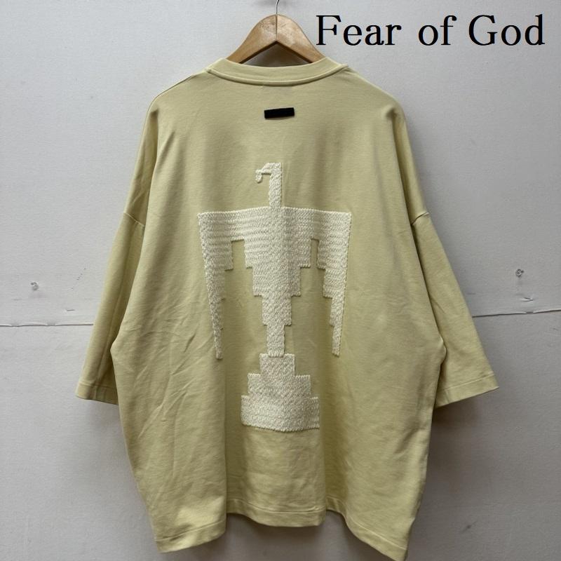 フィアーオブゴッド Fear of God Tシャツ 半袖 Thunderbird Milano ジャージー オーバーサイズ Tシャツ 刺繍入り M 黄 / イエロー / yellow メンズ USED 古着 中古 50116664