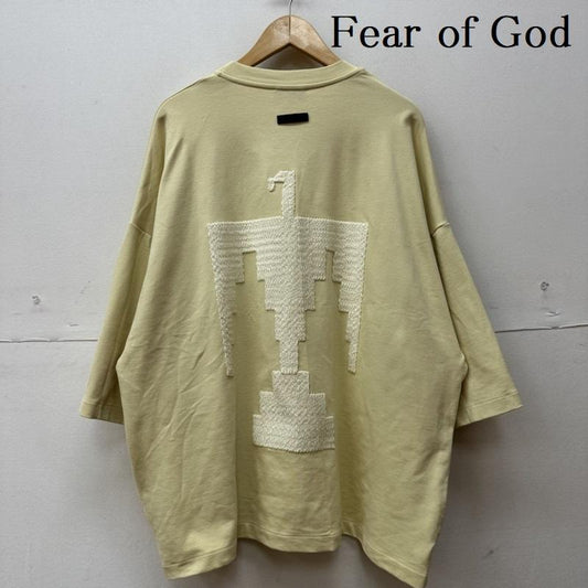フィアーオブゴッド Fear of God Tシャツ 半袖 Thunderbird Milano ジャージー オーバーサイズ Tシャツ 刺繍入り M 黄 / イエロー / yellow メンズ USED 古着 中古 50116664