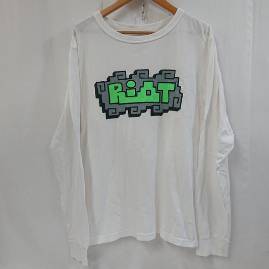 ＵＳＥＤ古着 USED/古着 Tシャツ 長袖 RIOT FACETASM ライオット ファセッタズム MEXICAN LOGO TEE メキシカン ロゴ プリント RF20AW-TEE-U11 XL ロゴ、文字 白 / ホワイト / white メンズ USED 古着 中古 50116714