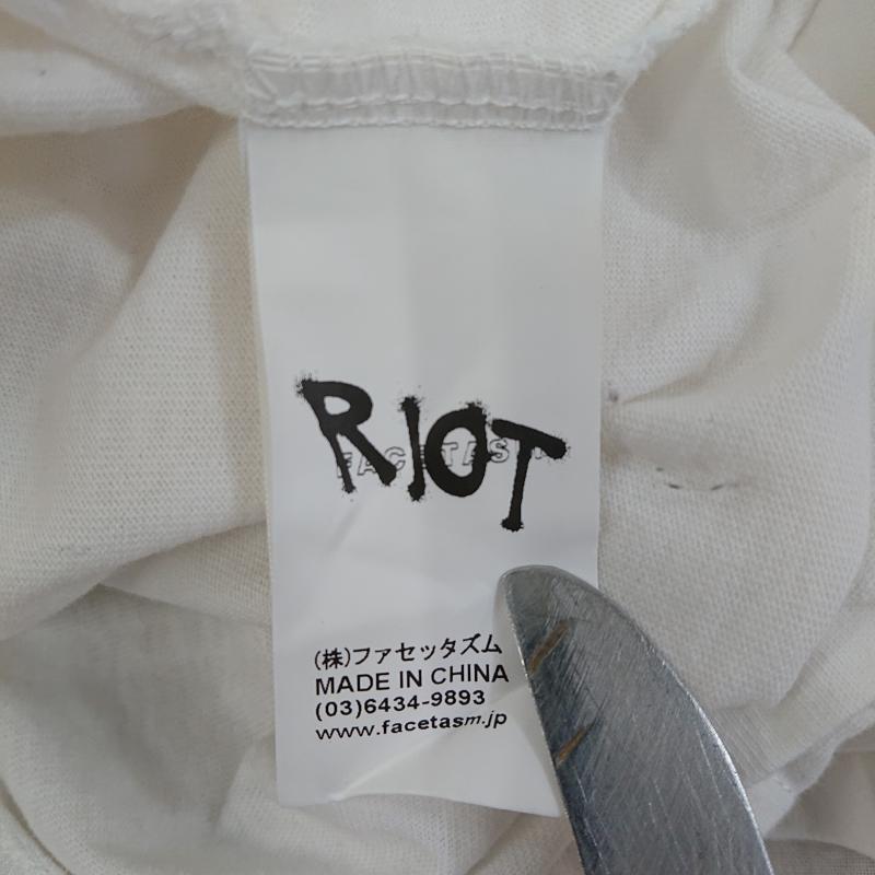 ＵＳＥＤ古着 USED/古着 Tシャツ 長袖 RIOT FACETASM ライオット ファセッタズム MEXICAN LOGO TEE メキシカン ロゴ プリント RF20AW-TEE-U11 XL ロゴ、文字 白 / ホワイト / white メンズ USED 古着 中古 50116714