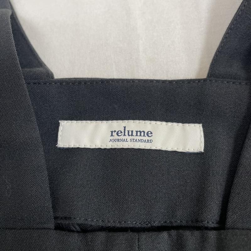 レリュームジャーナルスタンダード relume Journal Standard サロペット・オーバーオール サロペット、オーバーオール TR ストレッチ ダブルボタン サロペット サイドジップ開閉 オーバーオール 38 無地 黒 / ブラック / black レディース USED 古着 中古 50116729