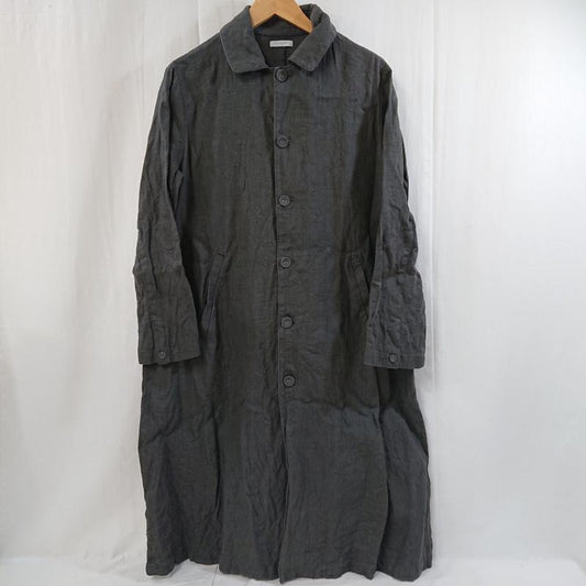 フォグリネンワーク FLW fog linen work コート コート一般 FLW fog linen work フォグリネンワーク リネンロングコート リトアニアリネン 麻 墨黒 ダークグレー - 無地 ダークグレー / ダークグレー / レディース USED 古着 中古 50116956