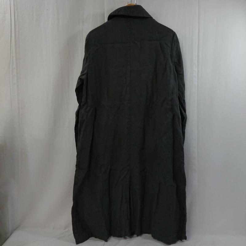 フォグリネンワーク FLW fog linen work コート コート一般 FLW fog linen work フォグリネンワーク リネンロングコート リトアニアリネン 麻 墨黒 ダークグレー - 無地 ダークグレー / ダークグレー / レディース USED 古着 中古 50116956