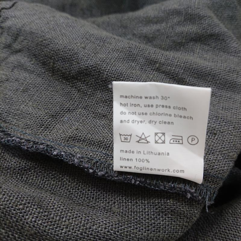 フォグリネンワーク FLW fog linen work コート コート一般 FLW fog linen work フォグリネンワーク リネンロングコート リトアニアリネン 麻 墨黒 ダークグレー - 無地 ダークグレー / ダークグレー / レディース USED 古着 中古 50116956