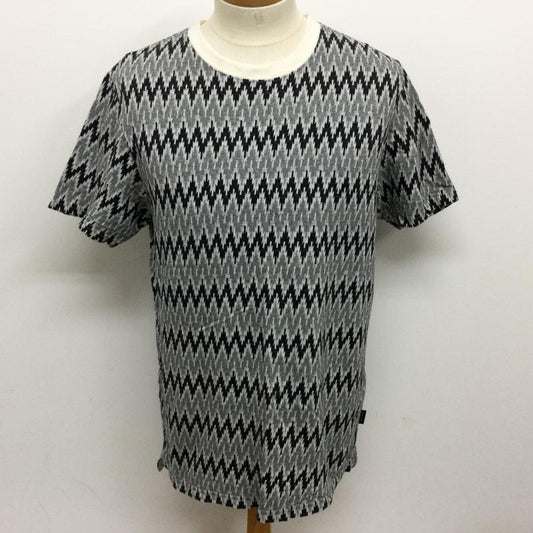ポール・スミス ジーンズ Paul Smith JEANS Tシャツ 半袖 162510 幾何学模様 総柄 半袖Tシャツ L 総柄 白 / ホワイト / white X 灰 / グレー / gray X 黒 / ブラック / black メンズ USED 古着 中古 50116966