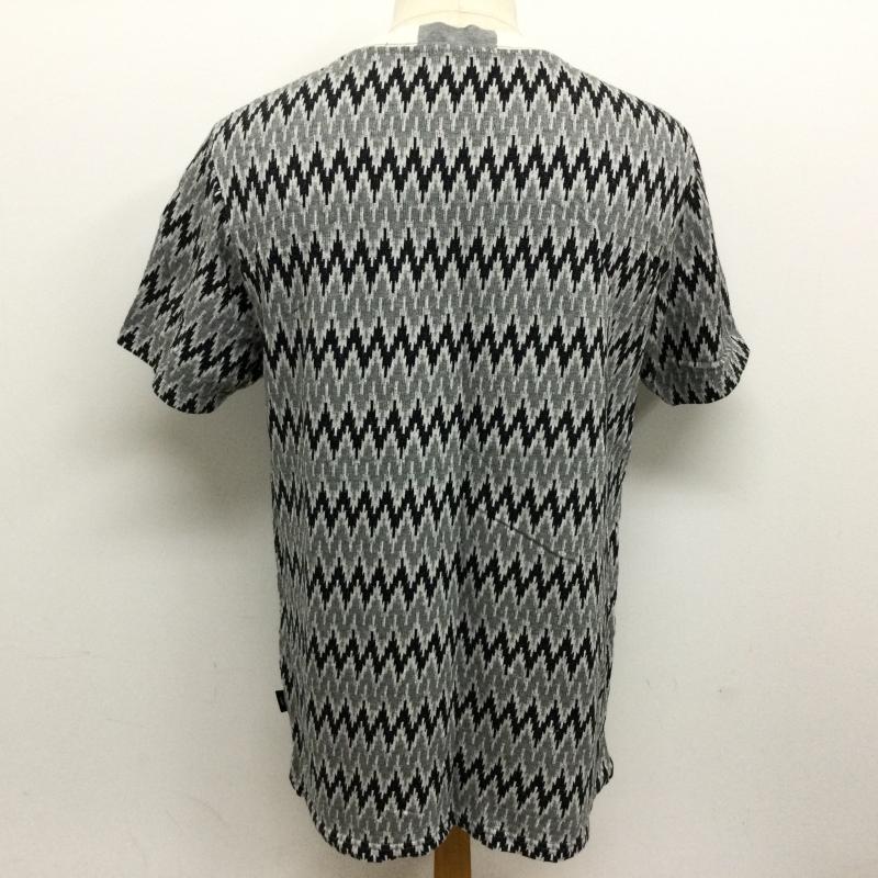 ポール・スミス ジーンズ Paul Smith JEANS Tシャツ 半袖 162510 幾何学模様 総柄 半袖Tシャツ L 総柄 白 / ホワイト / white X 灰 / グレー / gray X 黒 / ブラック / black メンズ USED 古着 中古 50116966