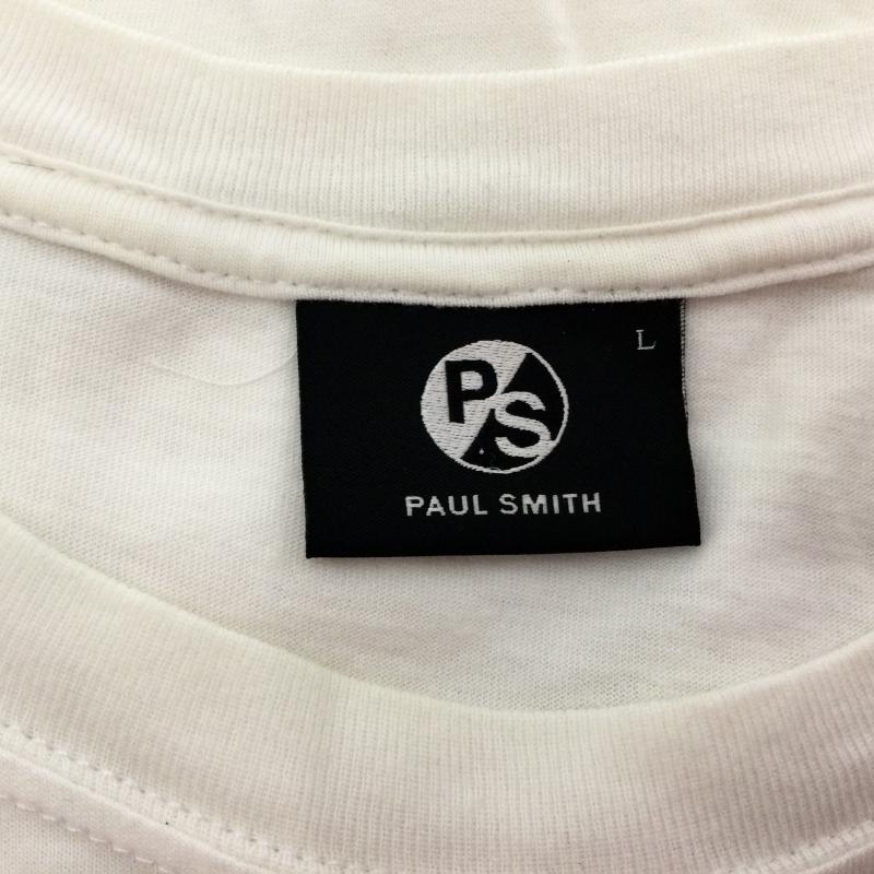 ピーエスポールスミス PS Paul Smith Tシャツ 半袖 262534 サークルPSロゴプリント 半袖Tシャツ L プリント 白 / ホワイト / white メンズ USED 古着 中古 50116967