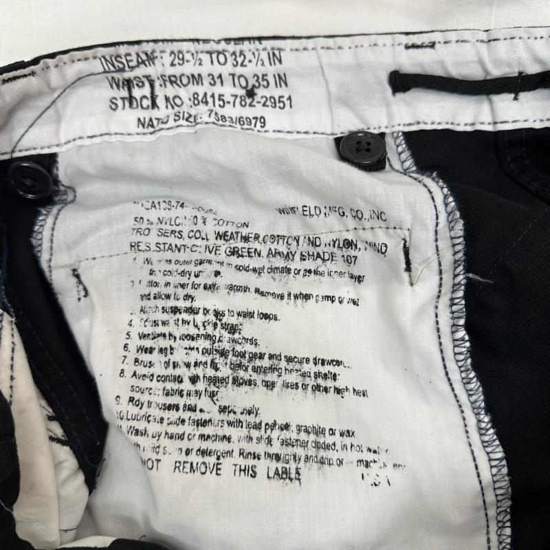 古着 USED パンツ ワークパンツ、ペインターパンツ US ARMY M-51 フィールド カーゴ パンツ 8415-782-2951 S 黒 / ブラック / black メンズ USED 古着 中古 50117001