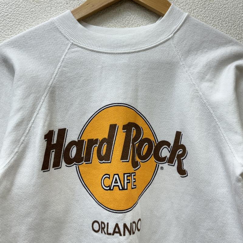 古着 USED トレーナー 長袖 Hard Rock CAFE ハードロックカフェ USA製 ヘインズボディ ロゴ ORLANDO クルーネック S 白 / ホワイト / white レディース USED 古着 中古 50117243