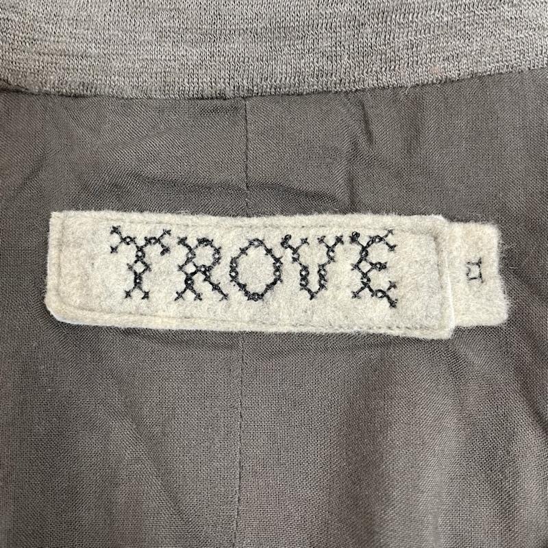 トローヴ TROVE ジャケット、上着 ジャケット、ブレザー ジャケット テーラード くるみボタン シルク混 V23JK01 カーディガン 薄手 2 無地 茶 / ブラウン / brown メンズ USED 古着 中古 50117271