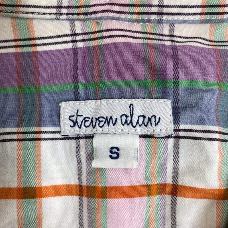 スティーブンアラン Steven Alan シャツ、ブラウス 長袖 マドラスチェック シャツ ブラウス ボタンダウン 胸ポケット 116219 00985 S チェック マルチカラー / マルチカラー / multicolor メンズ USED 古着 中古 50117282