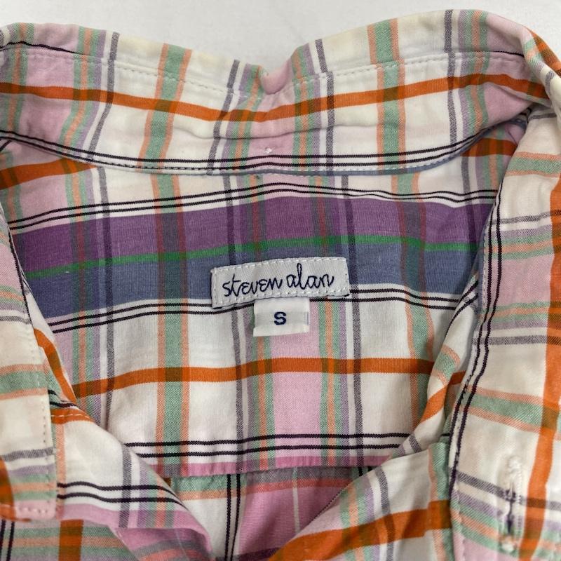 スティーブンアラン Steven Alan シャツ、ブラウス 長袖 マドラスチェック シャツ ブラウス ボタンダウン 胸ポケット 116219 00985 S チェック マルチカラー / マルチカラー / multicolor メンズ USED 古着 中古 50117282