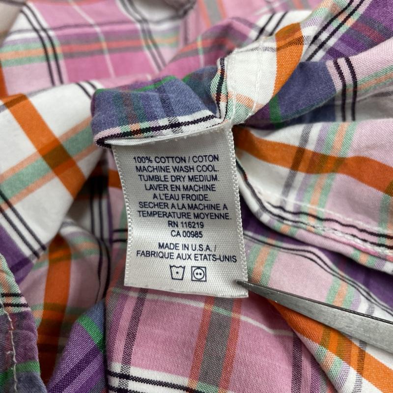 スティーブンアラン Steven Alan シャツ、ブラウス 長袖 マドラスチェック シャツ ブラウス ボタンダウン 胸ポケット 116219 00985 S チェック マルチカラー / マルチカラー / multicolor メンズ USED 古着 中古 50117282