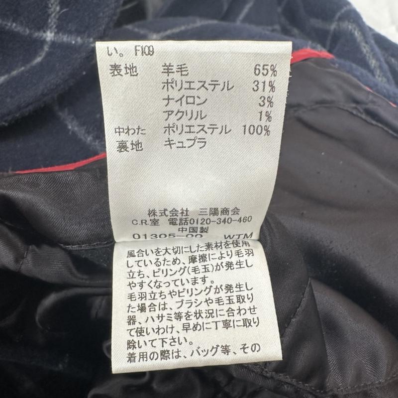 ギルドプライム GUILD PRIME コート コート一般 71F58-220-28 ダッフル チンストラップ トグル 格子 M 紺 / ネイビー / navy メンズ USED 古着 中古 50117456