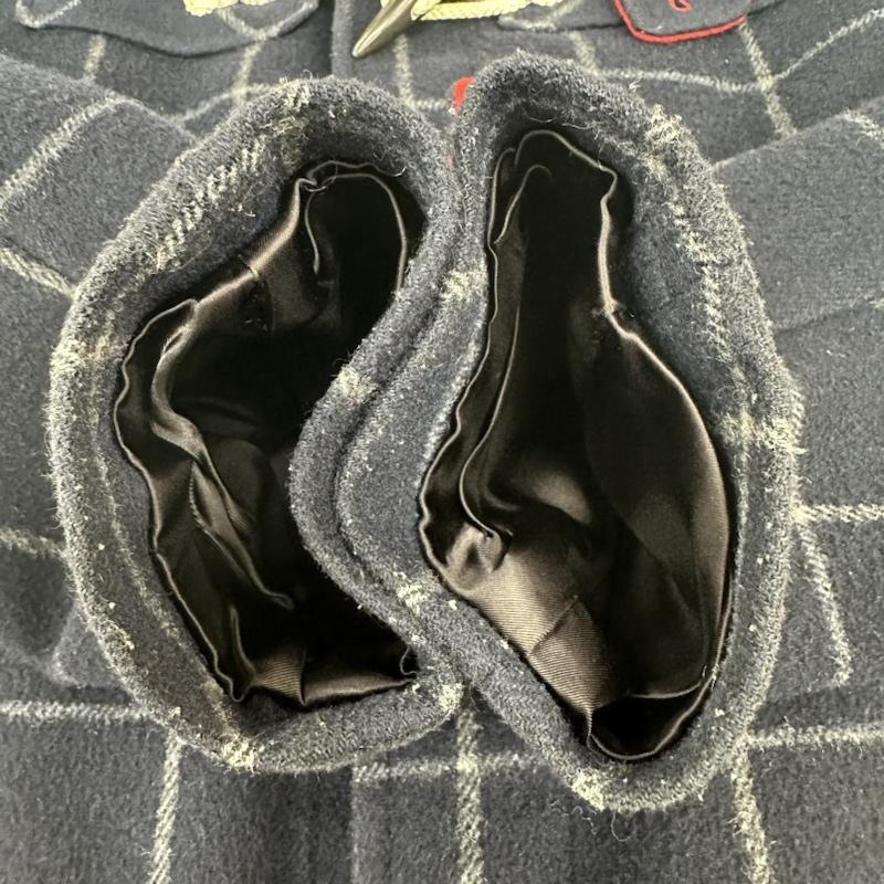 ギルドプライム GUILD PRIME コート コート一般 71F58-220-28 ダッフル チンストラップ トグル 格子 M 紺 / ネイビー / navy メンズ USED 古着 中古 50117456