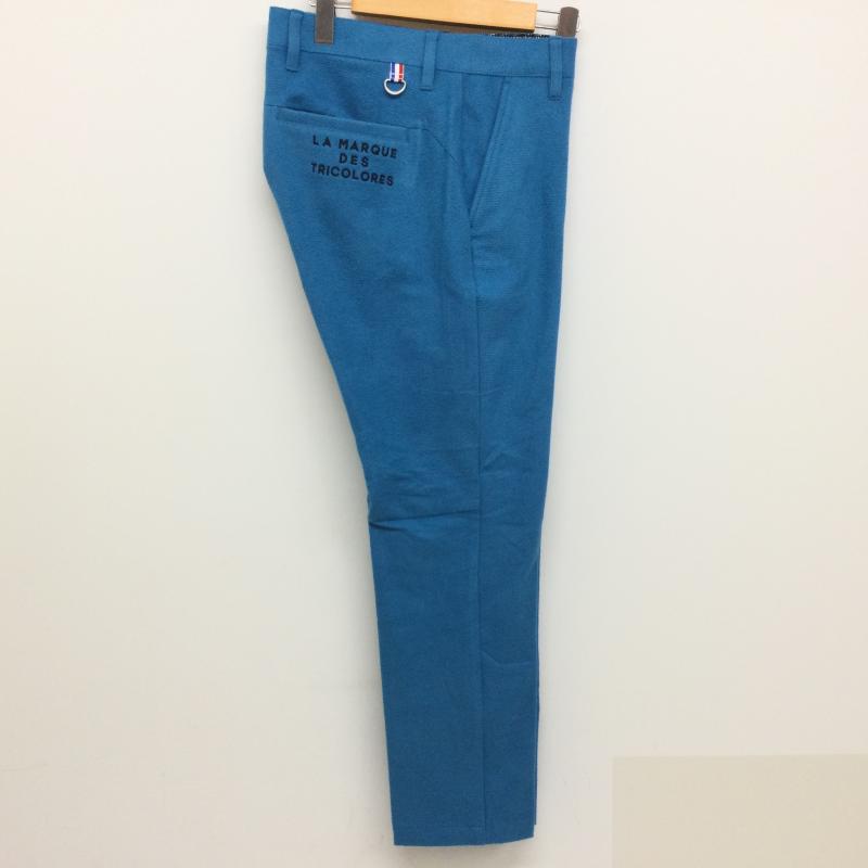 ルコックスポルティフ le coq sportif ボトムス ボトムス QGMUJD07 スイッチストレッチ起毛パンツ ロゴ刺繍 ゴルフパンツ サイズ79 L ロゴ、文字 青 / ブルー / blue メンズ USED 古着 中古 50117511