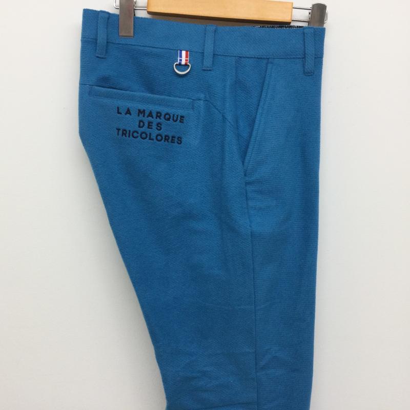ルコックスポルティフ le coq sportif ボトムス ボトムス QGMUJD07 スイッチストレッチ起毛パンツ ロゴ刺繍 ゴルフパンツ サイズ79 L ロゴ、文字 青 / ブルー / blue メンズ USED 古着 中古 50117511