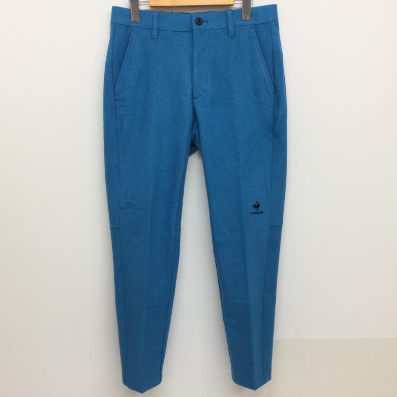 ルコックスポルティフ le coq sportif ボトムス ボトムス QGMUJD07 スイッチストレッチ起毛パンツ ロゴ刺繍 ゴルフパンツ サイズ79 L ロゴ、文字 青 / ブルー / blue メンズ USED 古着 中古 50117511