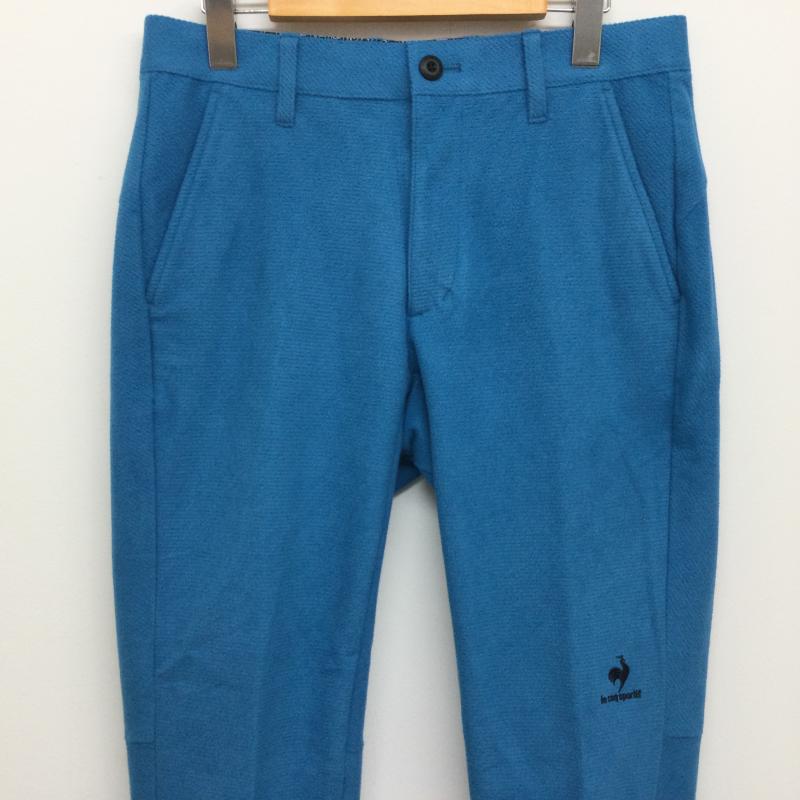 ルコックスポルティフ le coq sportif ボトムス ボトムス QGMUJD07 スイッチストレッチ起毛パンツ ロゴ刺繍 ゴルフパンツ サイズ79 L ロゴ、文字 青 / ブルー / blue メンズ USED 古着 中古 50117511
