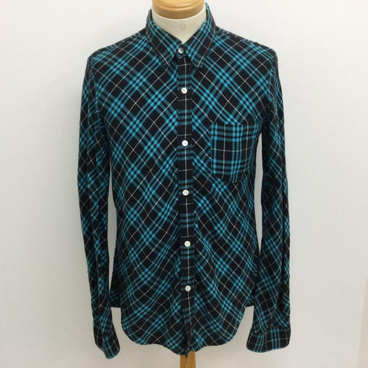 ガイジンメイド GAIJIN MADE シャツ、ブラウス 長袖 コットン チェック柄 長袖シャツ L チェック 黒 / ブラック / black X 薄緑 / ライトグリーン / メンズ USED 古着 中古 50117519