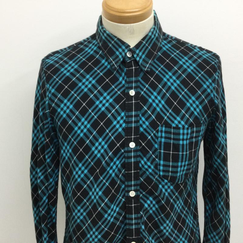 ガイジンメイド GAIJIN MADE シャツ、ブラウス 長袖 コットン チェック柄 長袖シャツ L チェック 黒 / ブラック / black X 薄緑 / ライトグリーン / メンズ USED 古着 中古 50117519