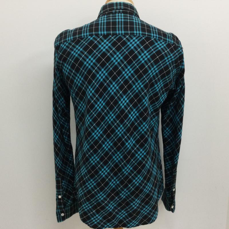 ガイジンメイド GAIJIN MADE シャツ、ブラウス 長袖 コットン チェック柄 長袖シャツ L チェック 黒 / ブラック / black X 薄緑 / ライトグリーン / メンズ USED 古着 中古 50117519