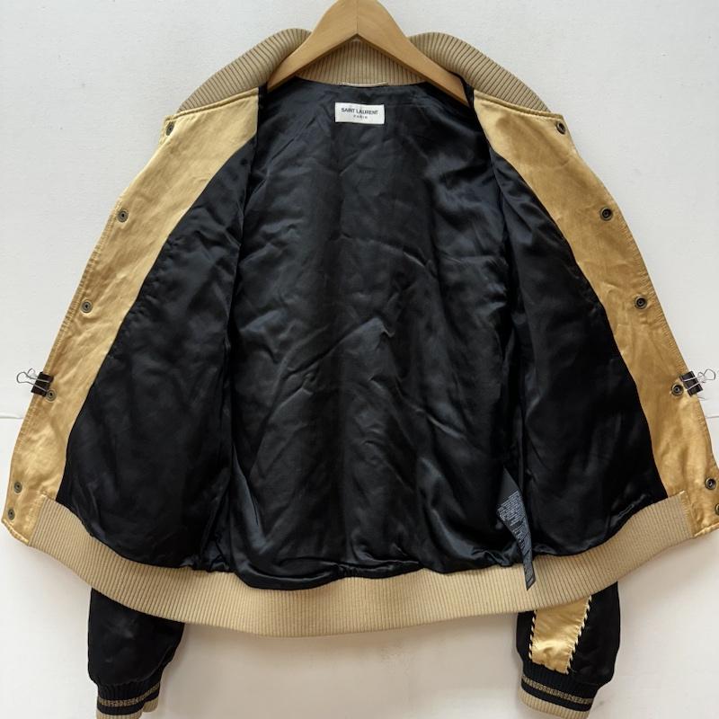 サンローランパリ SAINT LAURENT PARIS ジャケット、上着 ジャンパー、ブルゾン 21SS Teaay Souvenir Jacket キルティング スカジャン V25N 643883 46 黒 / ブラック / black X 金 / ゴールド / gold color メンズ USED 古着 中古 50117635