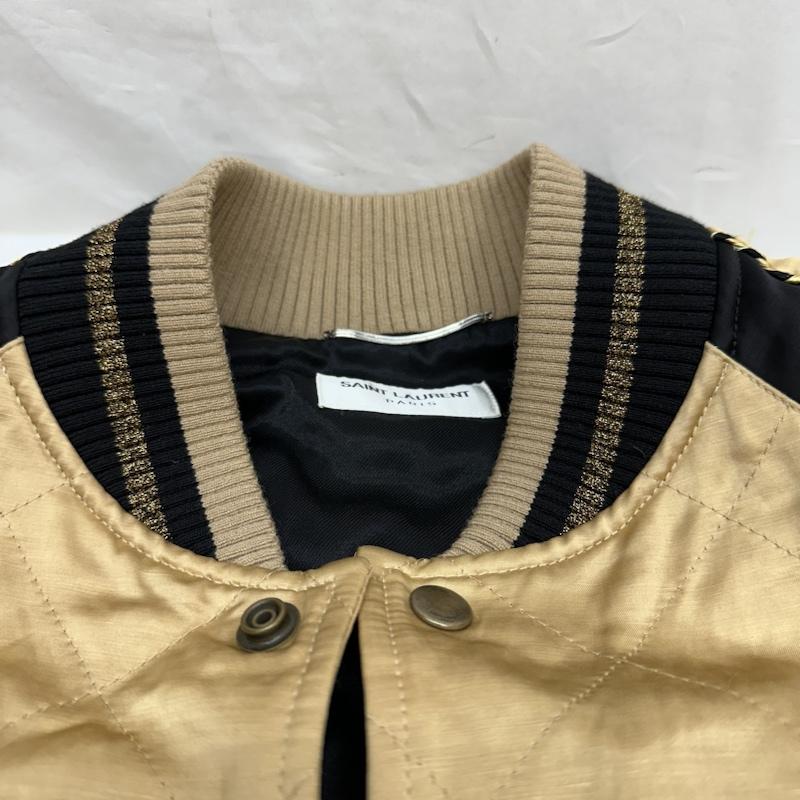 サンローランパリ SAINT LAURENT PARIS ジャケット、上着 ジャンパー、ブルゾン 21SS Teaay Souvenir Jacket キルティング スカジャン V25N 643883 46 黒 / ブラック / black X 金 / ゴールド / gold color メンズ USED 古着 中古 50117635