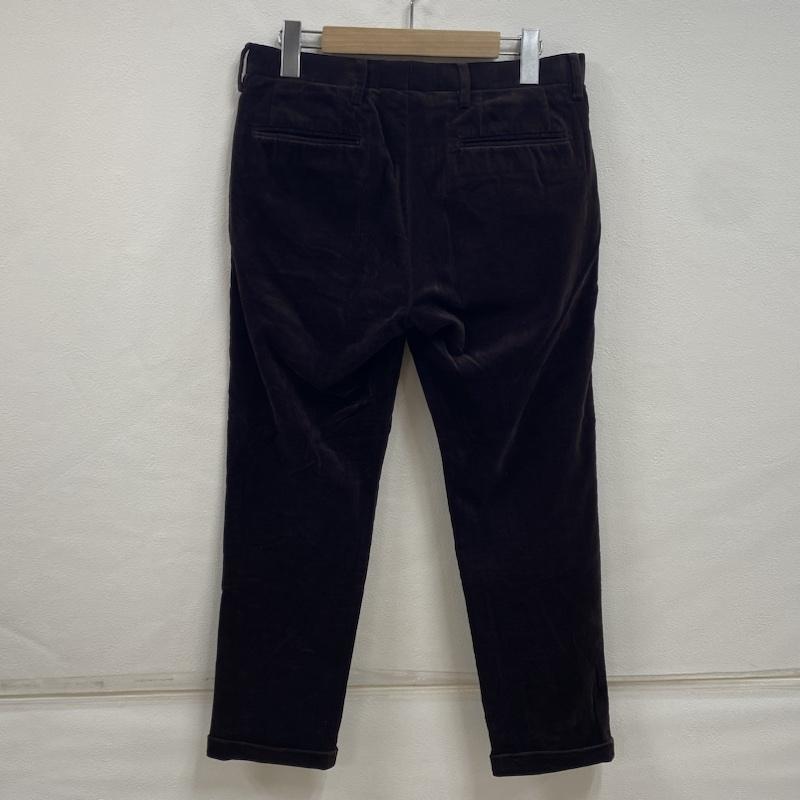 ピーエスポールスミス PS Paul Smith パンツ スラックス コーデュロイ ワンタック テーパード ジッパーフライ S 無地 X ストライプ 茶 / ブラウン / brown メンズ USED 古着 中古 50117648