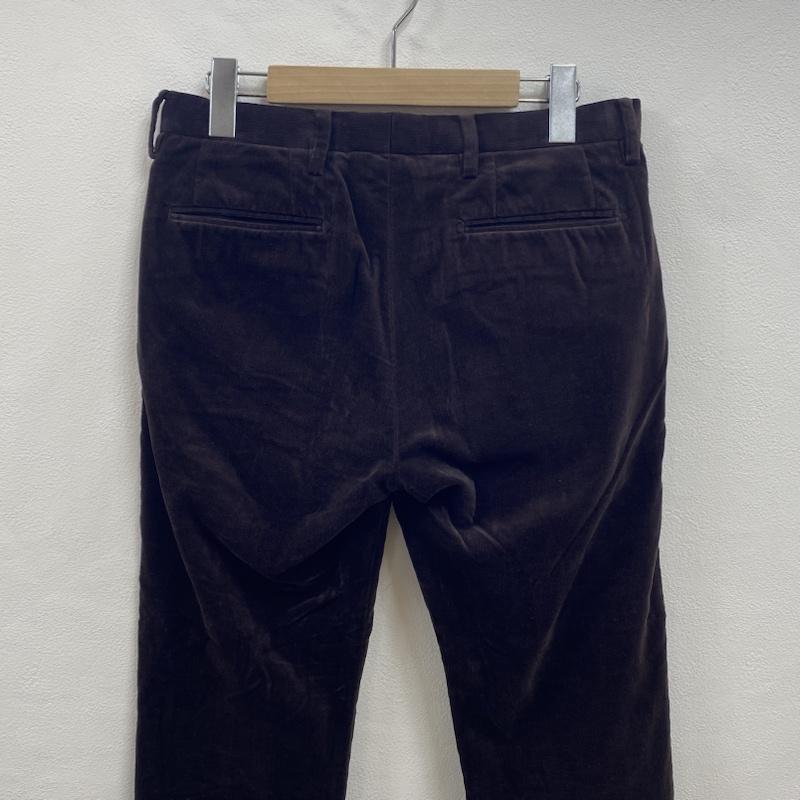 ピーエスポールスミス PS Paul Smith パンツ スラックス コーデュロイ ワンタック テーパード ジッパーフライ S 無地 X ストライプ 茶 / ブラウン / brown メンズ USED 古着 中古 50117648