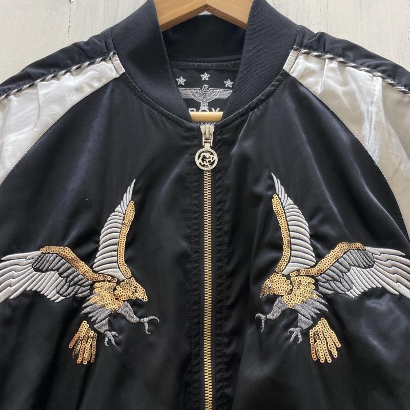 ボーイロンドン BOY LONDON ジャケット、上着 ジャンパー、ブルゾン B71JP06U 17SS スパンコール イーグル 刺繍 スカジャン S 黒 / ブラック / black X 銀 / シルバー / silver color メンズ USED 古着 中古 50117654