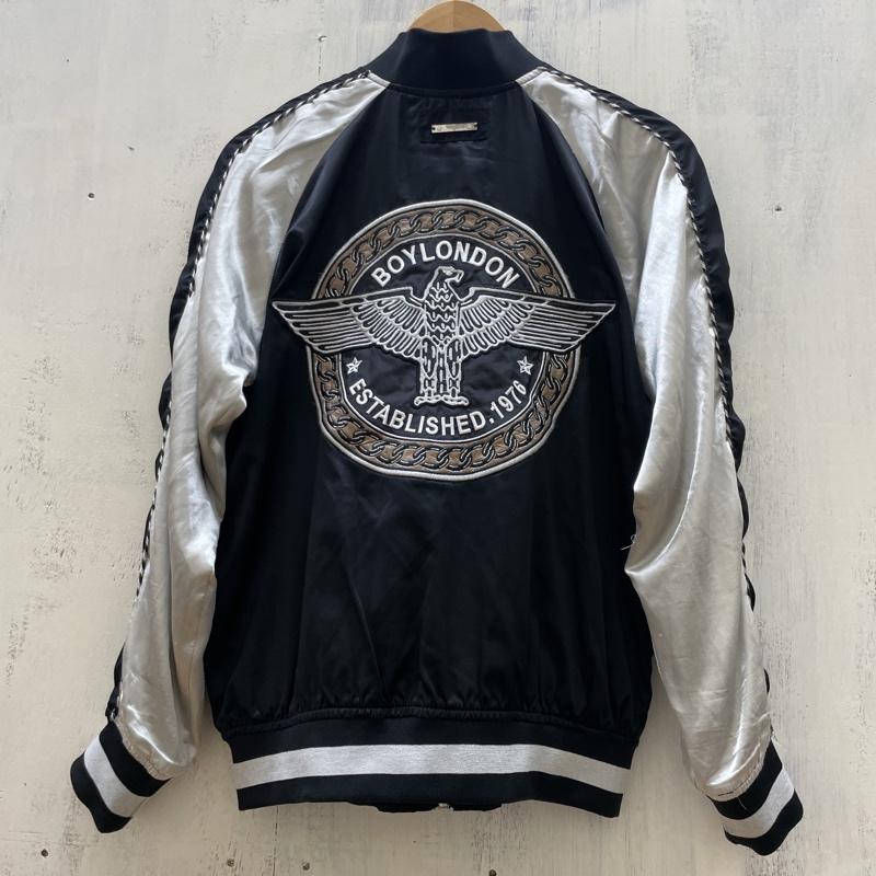 ボーイロンドン BOY LONDON ジャケット、上着 ジャンパー、ブルゾン B71JP06U 17SS スパンコール イーグル 刺繍 スカジャン S 黒 / ブラック / black X 銀 / シルバー / silver color メンズ USED 古着 中古 50117654