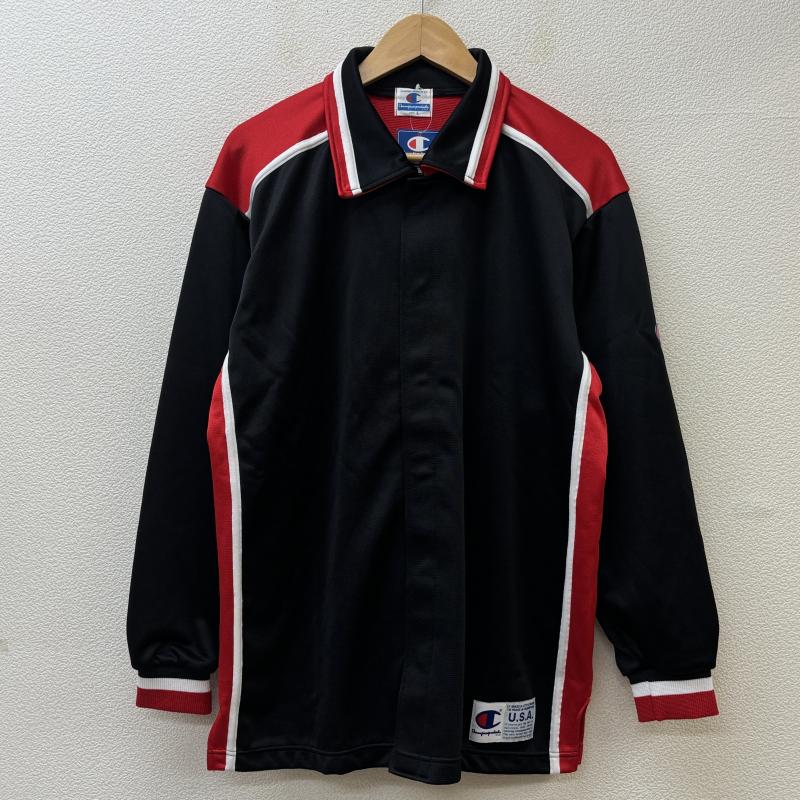 チャンピオン Champion ジャケット、上着 ジャンパー、ブルゾン CR1840 オールド CHUOH アーチロゴ ナイロン 襟付き ジャージ L 黒 / ブラック / black メンズ USED 古着 中古 50117731