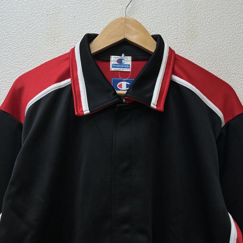 チャンピオン Champion ジャケット、上着 ジャンパー、ブルゾン CR1840 オールド CHUOH アーチロゴ ナイロン 襟付き ジャージ L 黒 / ブラック / black メンズ USED 古着 中古 50117731
