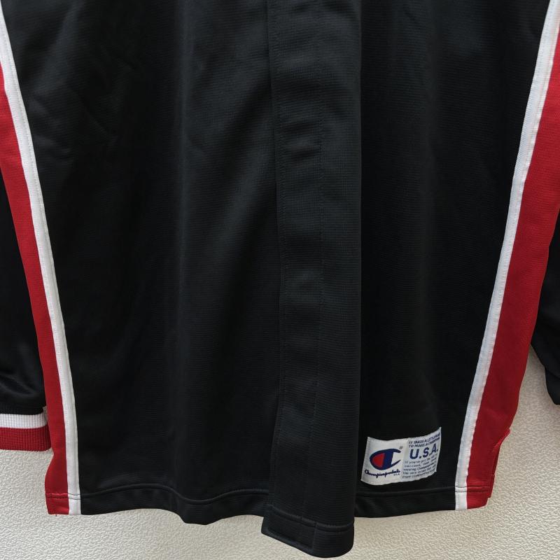 チャンピオン Champion ジャケット、上着 ジャンパー、ブルゾン CR1840 オールド CHUOH アーチロゴ ナイロン 襟付き ジャージ L 黒 / ブラック / black メンズ USED 古着 中古 50117731