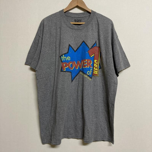 ＵＳフルギ US古着 Tシャツ 半袖 GILDAN Dry Blend クルーネック 半袖 両面プリントTシャツ XL プリント 灰 / グレー / gray メンズ USED 古着 中古 50117747