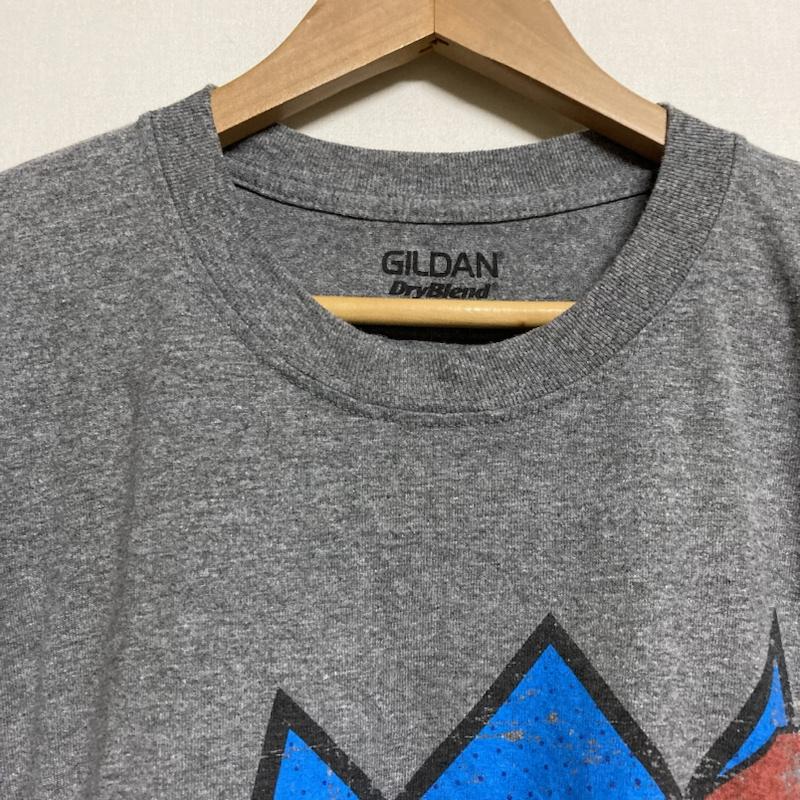 ＵＳフルギ US古着 Tシャツ 半袖 GILDAN Dry Blend クルーネック 半袖 両面プリントTシャツ XL プリント 灰 / グレー / gray メンズ USED 古着 中古 50117747
