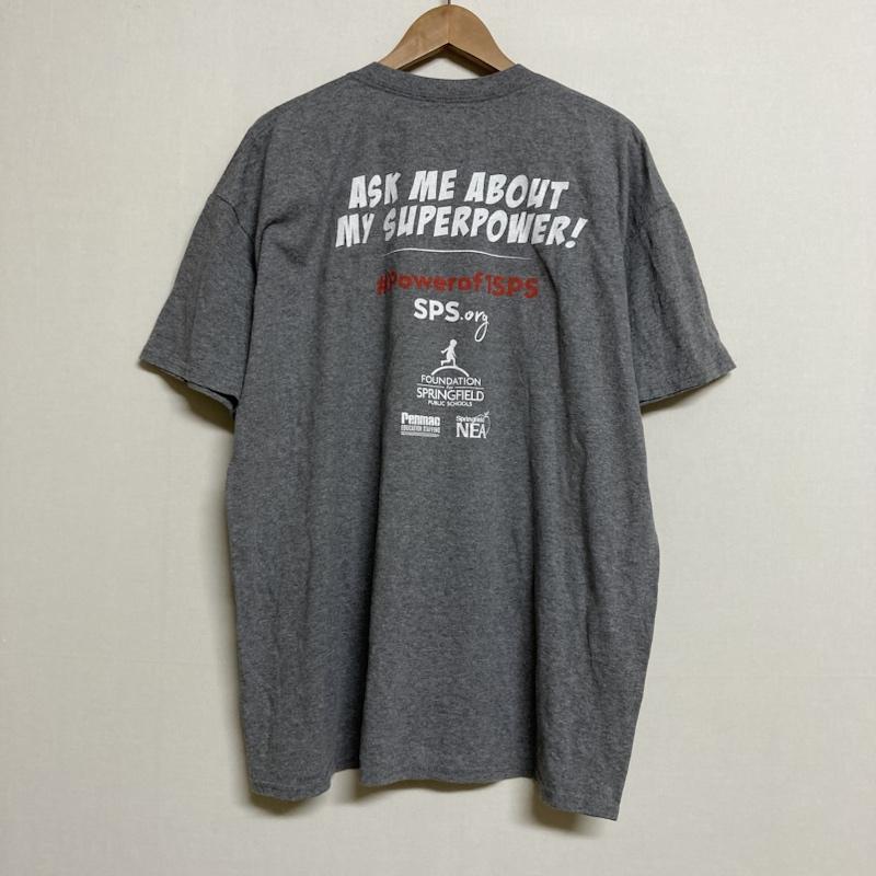 ＵＳフルギ US古着 Tシャツ 半袖 GILDAN Dry Blend クルーネック 半袖 両面プリントTシャツ XL プリント 灰 / グレー / gray メンズ USED 古着 中古 50117747