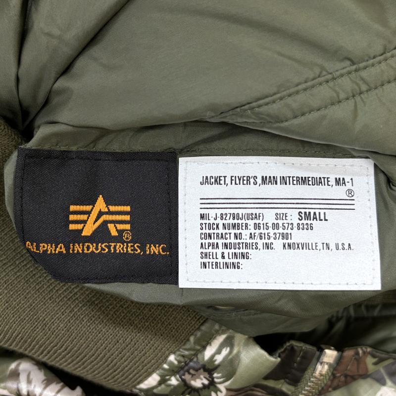 アルファ ALPHA ジャケット、上着 ジャンパー、ブルゾン チャオパニック ティピー リバーシブル 無地 花柄 中綿 MA-1 ミリタリー フライト S レディース USED 古着 中古 50117835