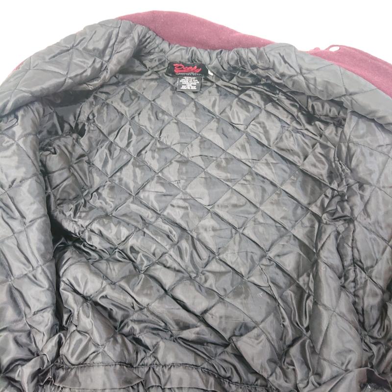 ＵＳＥＤ古着 USED/古着 ジャケット、上着 ジャンパー、ブルゾン Dilly Letter Jacket ディリーレタージャケット スタジアムジャンパー スタジャン YXL エンジ - 無地 X ワンポイント えんじ / ワインレッド / dark red メンズ USED 古着 中古 50117918