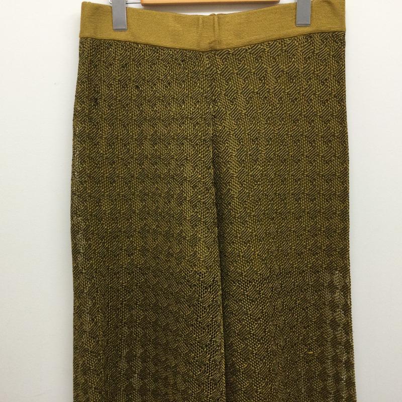 ザラ ZARA スーツ パンツスーツ メタリック ジャガードニット 半袖ロングポロシャツ＆バギーパンツ セットアップ 上下組　タグ付 L  金 / ゴールド / gold color X 黒 / ブラック / black レディース USED 古着 中古 50118133