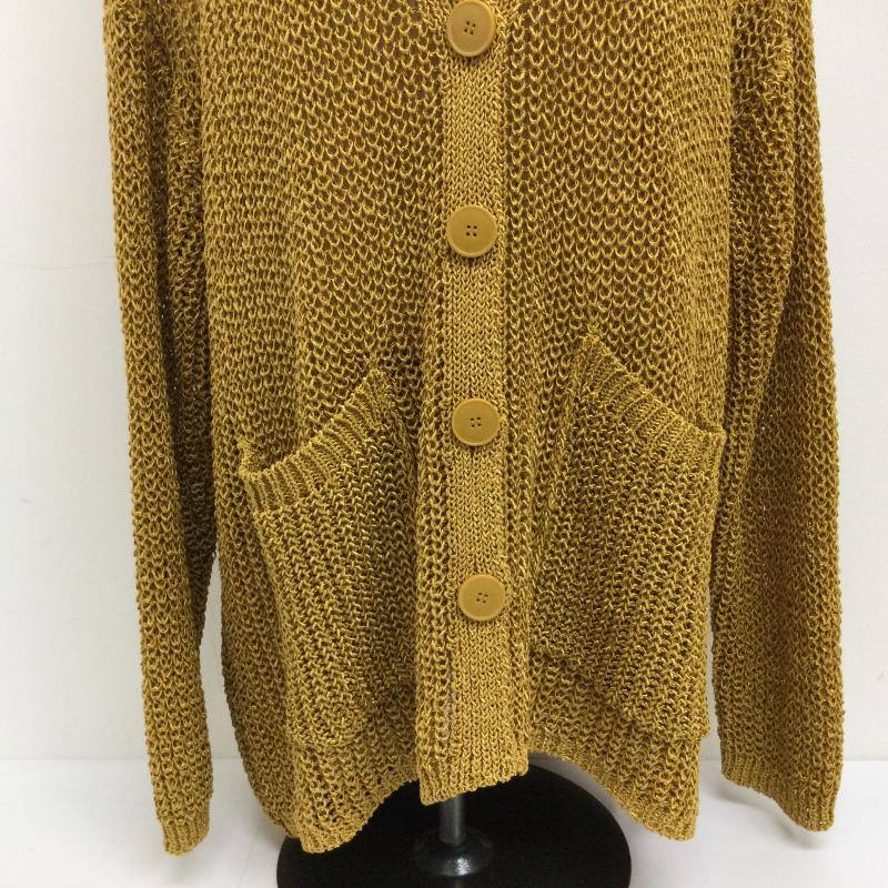 ザラ ZARA カーディガン 長袖 メタリック ニット ルーズカーディガン タグ付 L  金 / ゴールド / gold color レディース USED 古着 中古 50118137