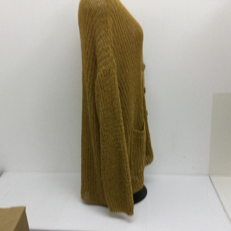 ザラ ZARA カーディガン 長袖 メタリック ニット ルーズカーディガン タグ付 L  金 / ゴールド / gold color レディース USED 古着 中古 50118137