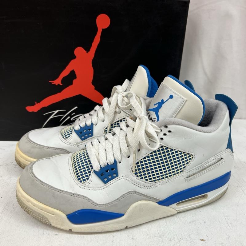 ナイキ NIKE スニーカー スニーカー AIR JORDAN 4 RETRO  MILITARY BLUE  2012年 308497-105 エアジョーダン 26.5cm 白 / ホワイト / white X 青 / ブルー / blue メンズ USED 古着 中古 50118478