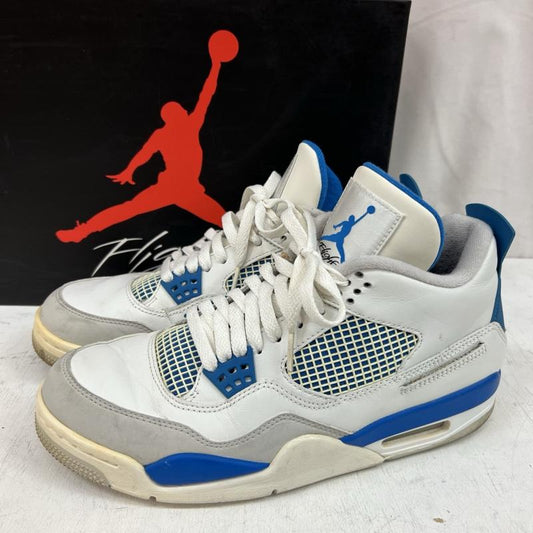ナイキ NIKE スニーカー スニーカー AIR JORDAN 4 RETRO  MILITARY BLUE  2012年 308497-105 エアジョーダン 26.5cm 白 / ホワイト / white X 青 / ブルー / blue メンズ USED 古着 中古 50118478