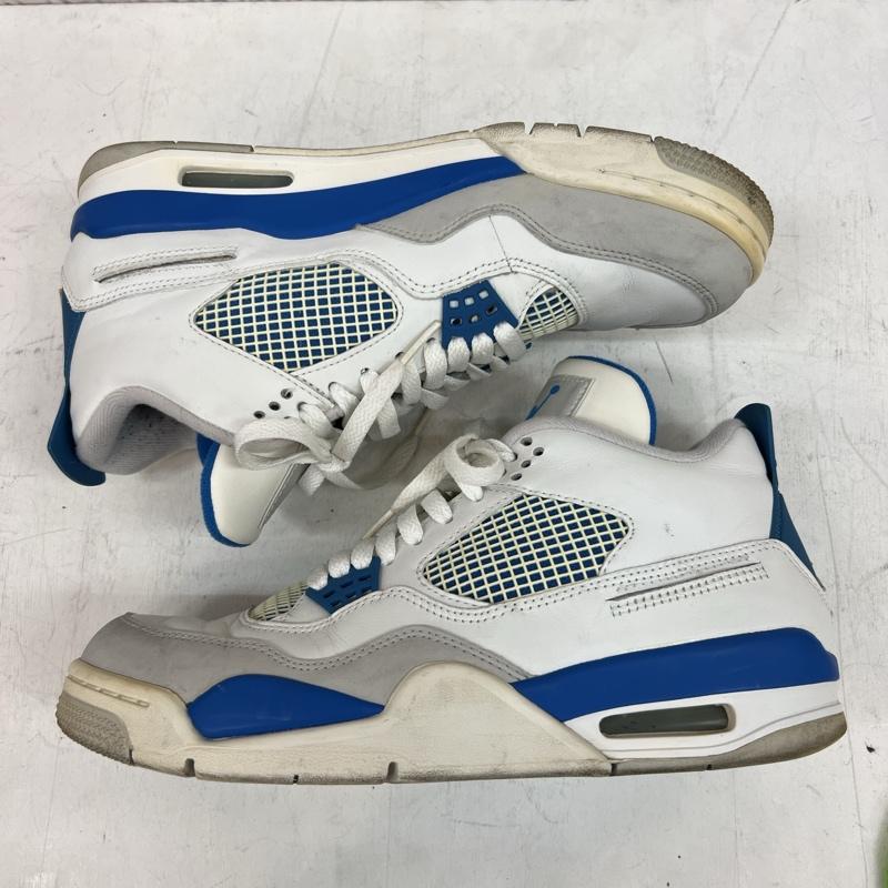 ナイキ NIKE スニーカー スニーカー AIR JORDAN 4 RETRO  MILITARY BLUE  2012年 308497-105 エアジョーダン 26.5cm 白 / ホワイト / white X 青 / ブルー / blue メンズ USED 古着 中古 50118478