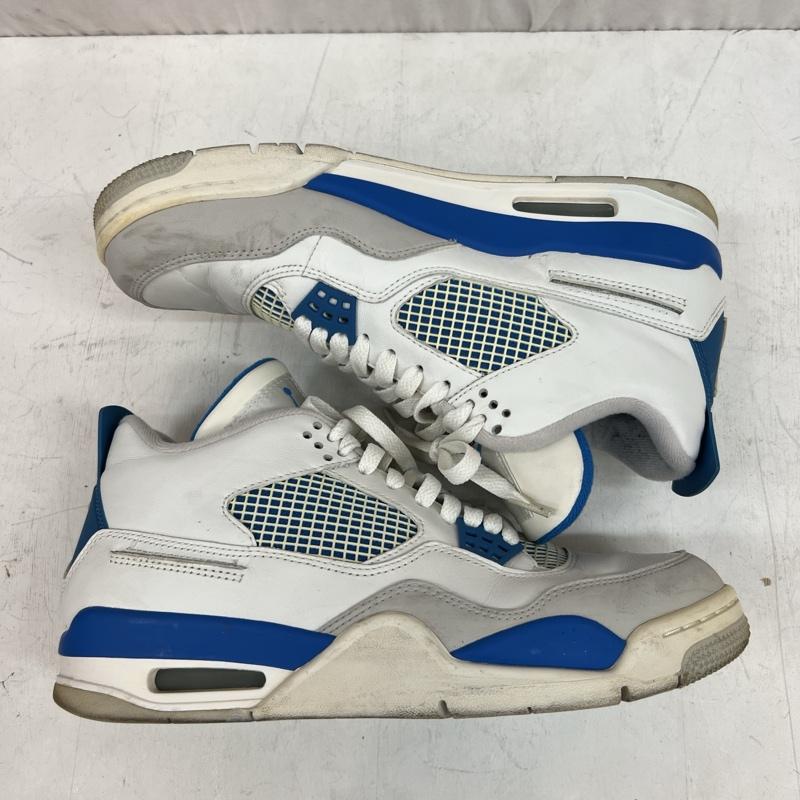ナイキ NIKE スニーカー スニーカー AIR JORDAN 4 RETRO  MILITARY BLUE  2012年 308497-105 エアジョーダン 26.5cm 白 / ホワイト / white X 青 / ブルー / blue メンズ USED 古着 中古 50118478