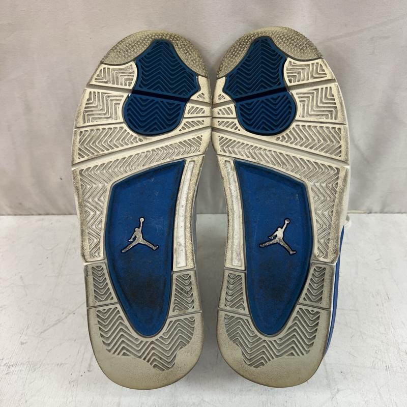 ナイキ NIKE スニーカー スニーカー AIR JORDAN 4 RETRO  MILITARY BLUE  2012年 308497-105 エアジョーダン 26.5cm 白 / ホワイト / white X 青 / ブルー / blue メンズ USED 古着 中古 50118478