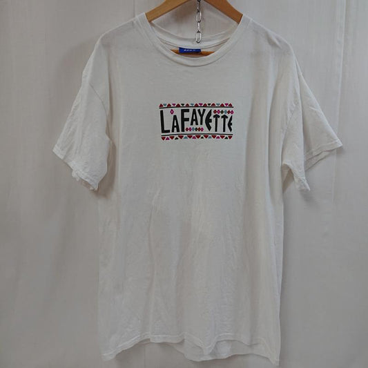 ラファイエット Lafayette Tシャツ 半袖 LFYT × RISA RADIO RAHEEM S/S TEE コラボ 半袖Tシャツ L ロゴ、文字 X キャラクター 白 / ホワイト / white メンズ USED 古着 中古 50118510