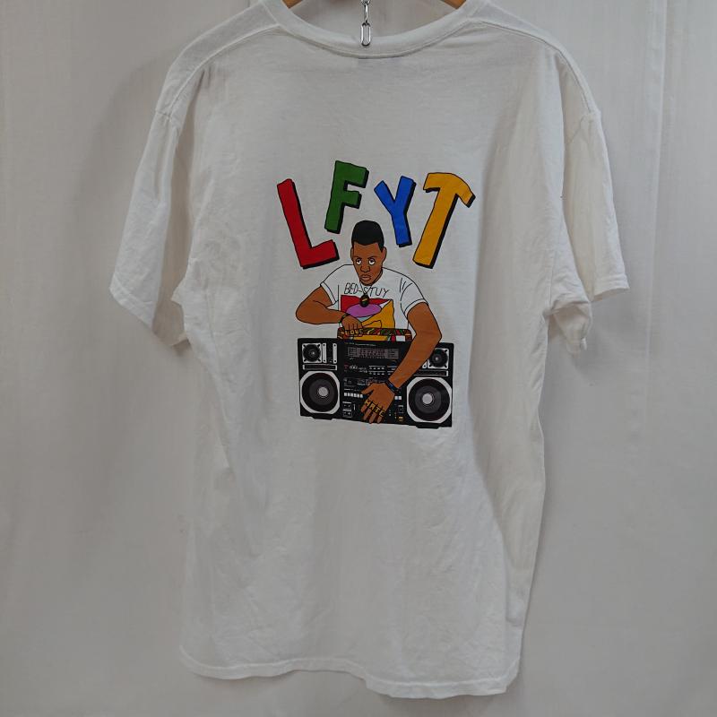 ラファイエット Lafayette Tシャツ 半袖 LFYT × RISA RADIO RAHEEM S/S TEE コラボ 半袖Tシャツ L ロゴ、文字 X キャラクター 白 / ホワイト / white メンズ USED 古着 中古 50118510